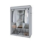 Portable Free Standing Closet - 8 Shelves, 2 Hanging Rods
