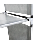 Portable Free Standing Closet - 8 Shelves, 2 Hanging Rods