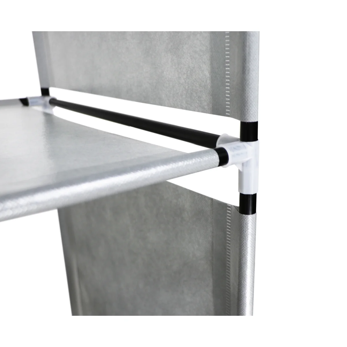 Portable Free Standing Closet - 8 Shelves, 2 Hanging Rods
