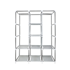 Portable Free Standing Closet - 8 Shelves, 2 Hanging Rods