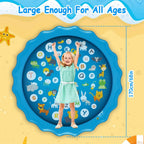 68" Inflatable Blow Up Pool Sprinkler Splash Pad For Kids