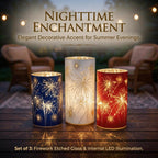 Patriotic Firework Lantern Set – Red, White & Blue Hanging Decorations for Parties & Celebrations