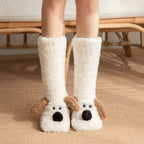 Cute Dog Fuzzy Socks Winter Leg Warmer