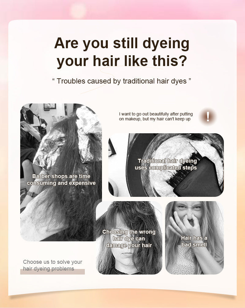 3-in-1 herbal hair coloring comb | Easy hair coloring at home with built-in brush