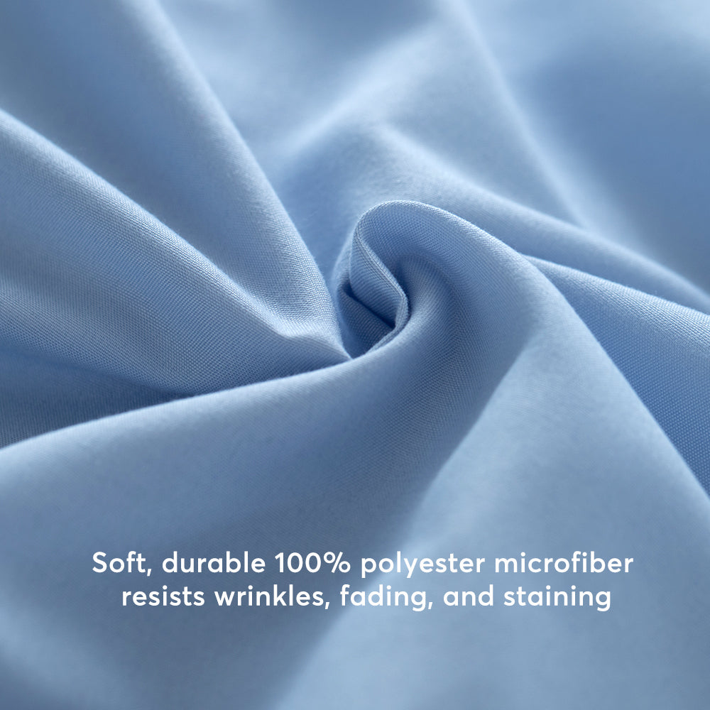 Kasentex Spring All Season Deep Pocket Fitted Sheet Set with Pillowcases, Room Decor, Graduation Gifts