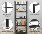 Industrial Metal Bookshelf