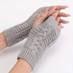 Knit Womens Winter Fingerless Gloves