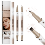 Dual-Ended Freckle Pen & Freckle Stamp - Precise 15° Curved Tip Makeup Waterproof & Smudge Proof, Long Lasting Faux Freckles Pencils
