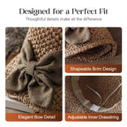 Stylish Woven Straw Sun Hat with Bow Detail