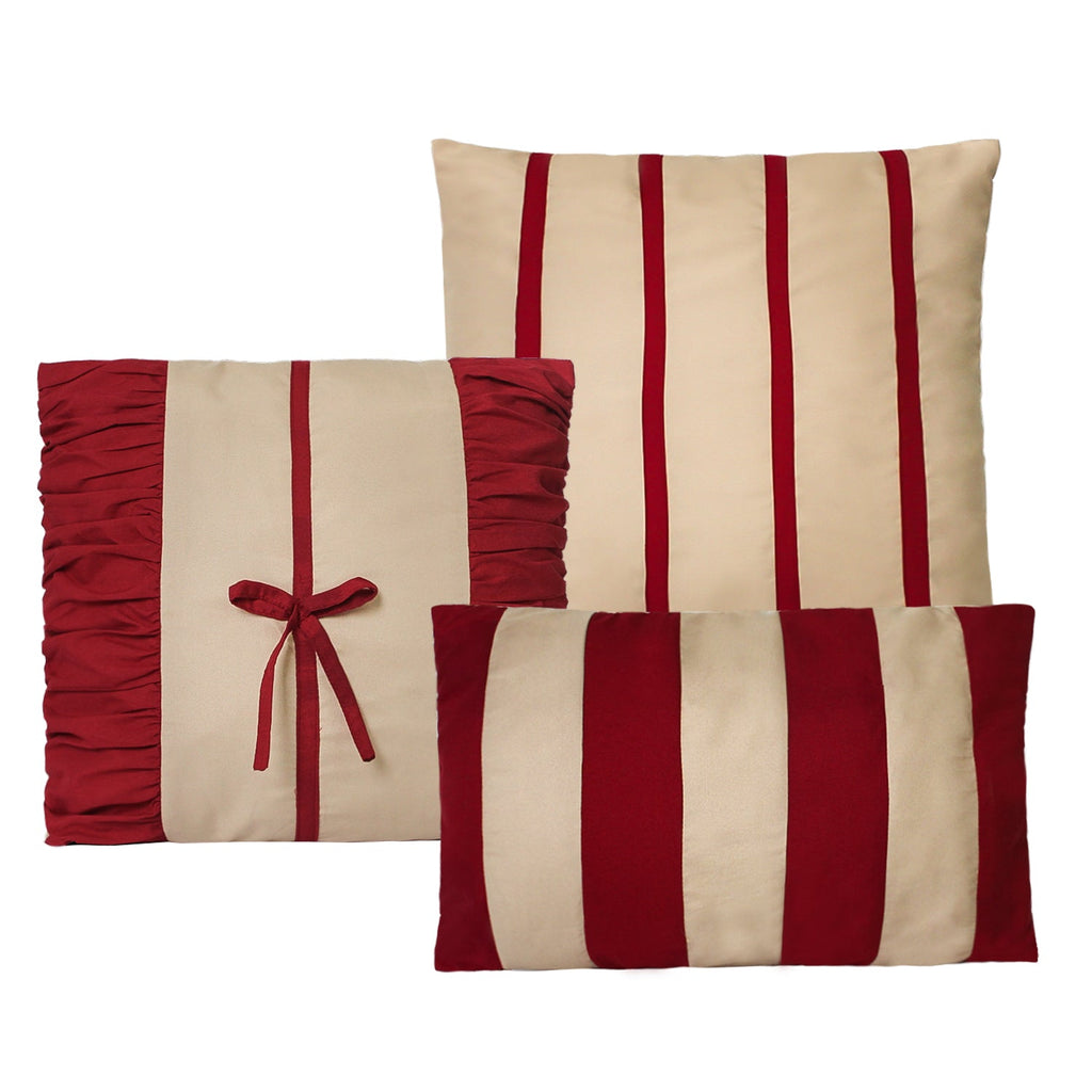 7 Piece Microfiber Ruffle and Patchwork Comforter Set