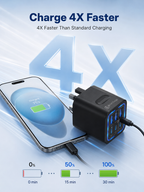 6-Port Travel Charger Adapter – Multi-Interface USB-C Charging Hub for Phones & Devices
