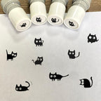 Cat Pattern Stamp, Round Self-inking Stamp