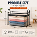 2‑Pack Heavy‑Duty Clear Plastic Storage Box with Hinged Lid