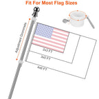 6Ft Stainless Steel Wall Mounted Flag Pole