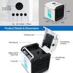 7-Color Change Portable Mini Air Conditioner Cooling Fan