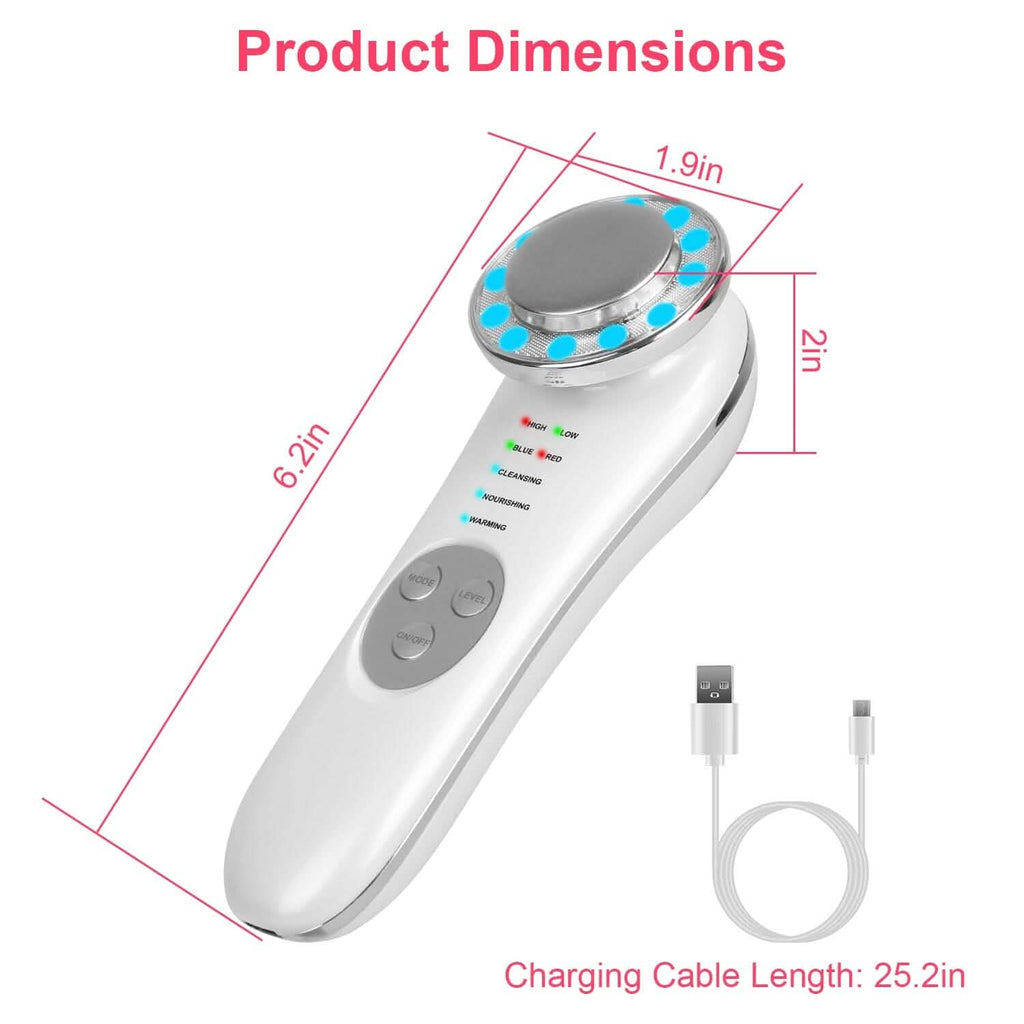 7-in-1 Facial Massager Ultrasonic High Frequency Face Lifting Machine