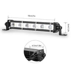 7" LED Light Bar Single Row Offroad Spot Lights