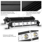 7" LED Light Bar Single Row Offroad Spot Lights