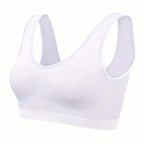 7-Pack: Solid Seamless Bra, Comfy Breathable Sporty Bra for Women's Lingerie & Underwear