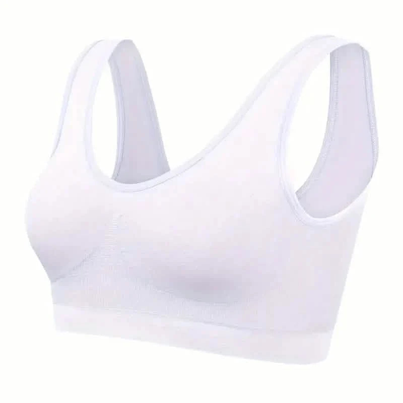 7-Pack: Solid Seamless Bra, Comfy Breathable Sporty Bra for Women's Lingerie & Underwear