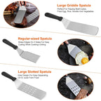 7-Piece Set: Stainless Steel BBQ Grilling Utensil Tools