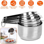 7-Piece: Stainless Steel Measuring Cups