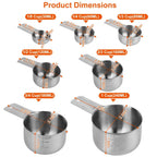 7-Piece: Stainless Steel Measuring Cups