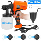 700W Electric Paint Sprayer Handheld with 3 Spray Patterns 800ml