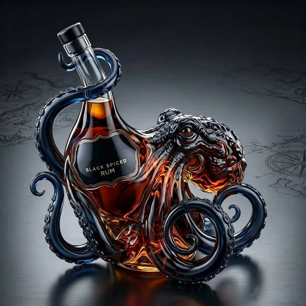 Rum Edition 3D Octopus Bottle