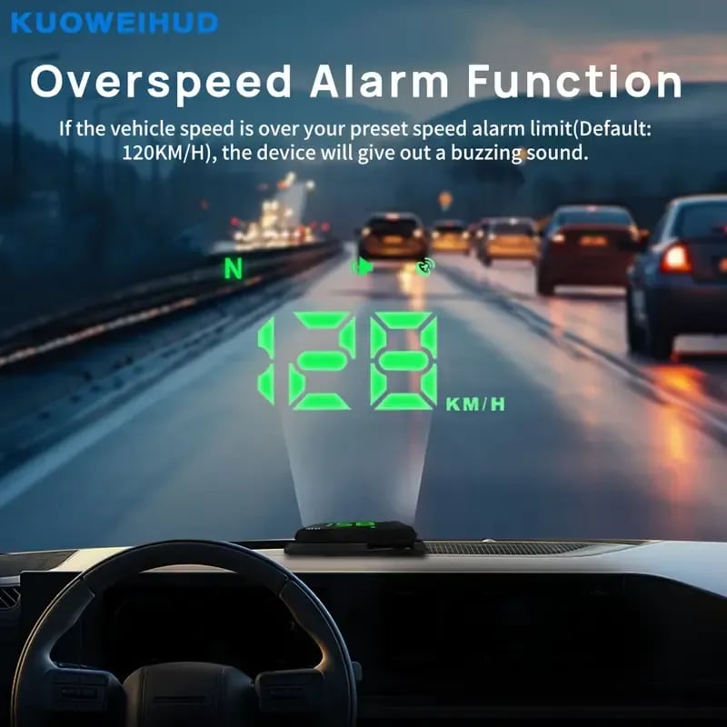Head-Up Display Car GPS Digital Speedometer – HUD for Cars, Trucks & Motorcycles