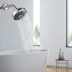 3 Spray Fixed Rainfall Shower Head with Adjustable Metal Swivel Ball Joint