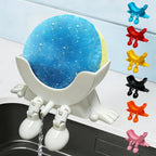 Cute Hanging Sponge Holder with Drainage,3D Printed Kitchen Funny Sponge Stand for Sink