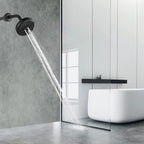 3 Spray Fixed Rainfall Shower Head with Adjustable Metal Swivel Ball Joint