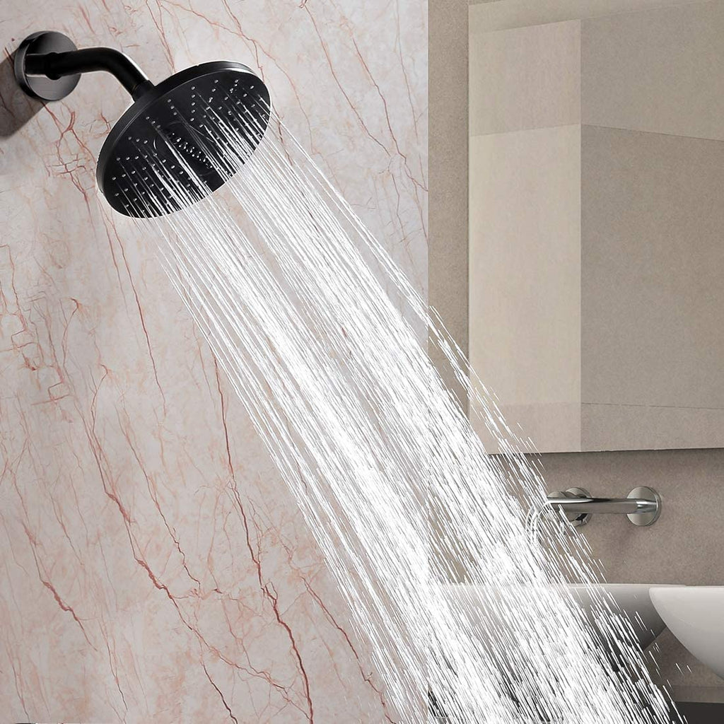 Bright Showers 6.3" 2-Spray Rainfall Shower Head with Adjustable Angles
