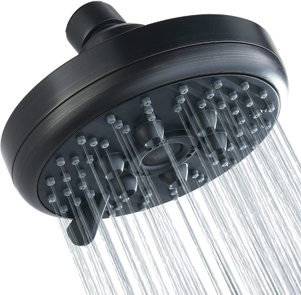 3 Spray Fixed Rainfall Shower Head with Adjustable Metal Swivel Ball Joint