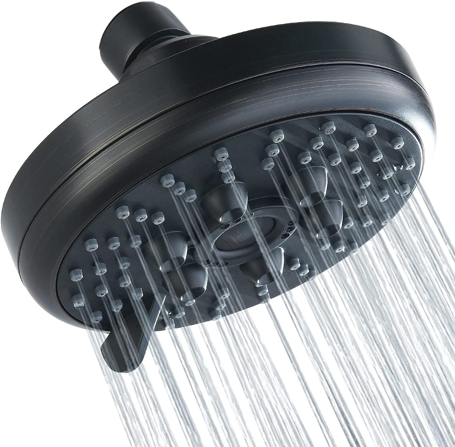 3 Spray Fixed Rainfall Shower Head with Adjustable Metal Swivel Ball Joint