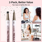 Dual-Ended Freckle Pen & Freckle Stamp - Precise 15° Curved Tip Makeup Waterproof & Smudge Proof, Long Lasting Faux Freckles Pencils