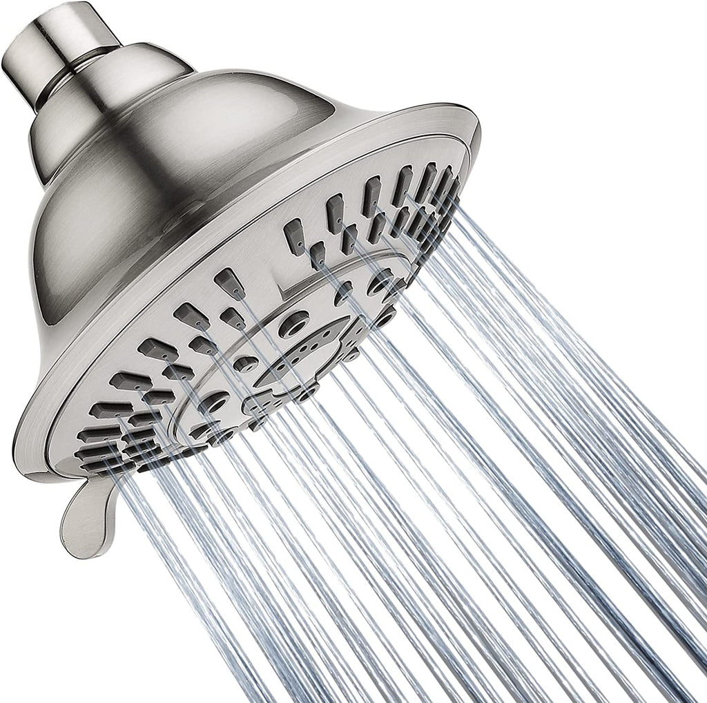 High Pressure 5-Spray Fixed Shower Head, Angle Adjustable
