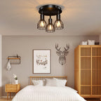 Industrial Adjustable Black Spotlight Ceiling Light | Vintage Functionality