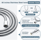 Dual Shower Head-Rain Shower Head with Handheld Shower Set, Diverter