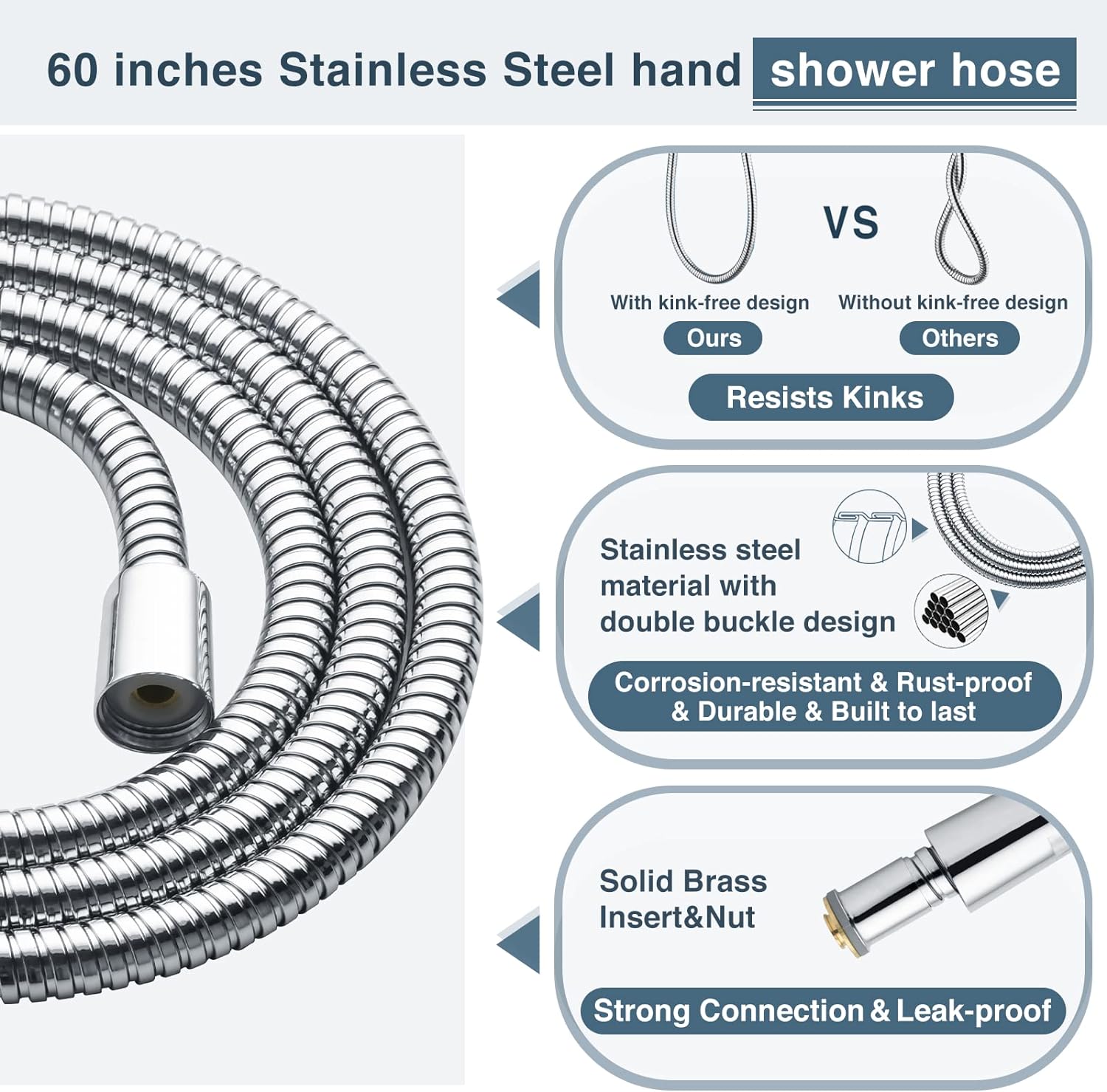 Dual Shower Head-Rain Shower Head with Handheld Shower Set, Diverter