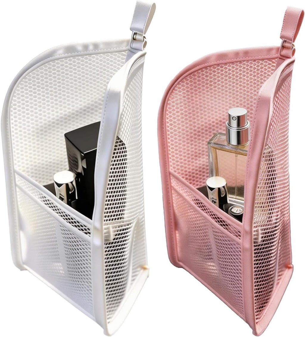 Free-Standing Clear Hanging Toiletry Bag, Foldable Waterproof EVA Cosmetic Organizer