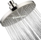 Bright Showers 6.3" 2-Spray Rainfall Shower Head with Adjustable Angles