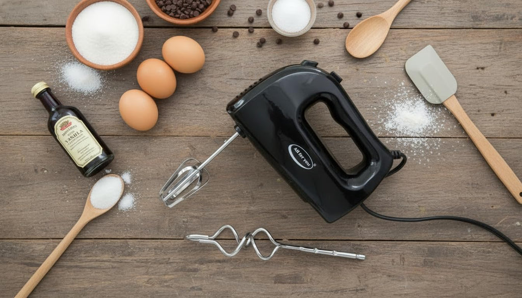 250-Watt 5-Speed Electric Hand Mixer with Whisk Attachment & Traditional Beaters