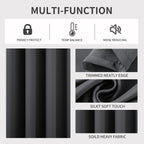 2-Pack Solid Thermal Blackout Curtain Panels - 55" x 84"