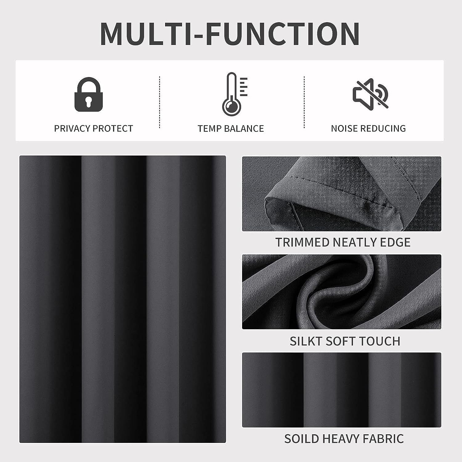 2-Pack Solid Thermal Blackout Curtain Panels - 55" x 84"