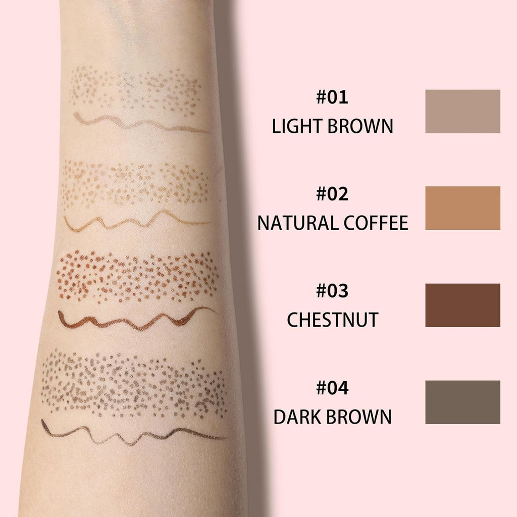 Dual-Ended Freckle Pen & Freckle Stamp - Precise 15° Curved Tip Makeup Waterproof & Smudge Proof, Long Lasting Faux Freckles Pencils