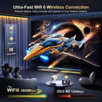 Pro Mini Portable Smart Projector with Android 13, Full HD, WiFi 6, Bluetooth 5.0, Built-in Apps for Netflix & YouTube – Works with Phone, Laptop, TV, HDMI, PS5