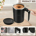 Rechargeable Magnetic Automatic Self‑Stirring Mug with Temperature Display