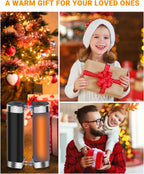 2 Packs Split-Magnetic Electric Reusable Handwarmer, 10000mAh & 360° Heating MAX 15 Hrs Warmth & 3 Levels Temp Portable USB Power Bank